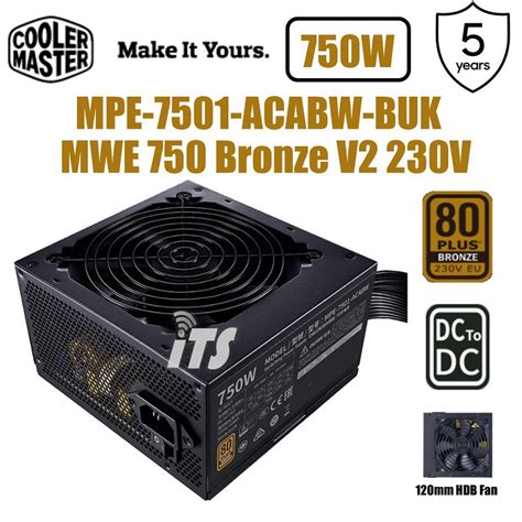 Cooler Master Mwe Bronze V V Plus Power Supply Unit W W