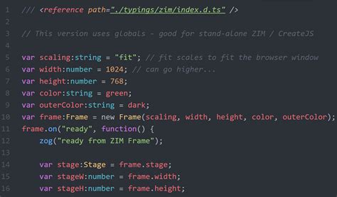 Typescript Zim Javascript Canvas Framework Code Creativity With Zimjs