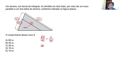 Um Terreno Em Forma De Tri Ngulo Foi Dividido Em Dois Lotes Por Meio