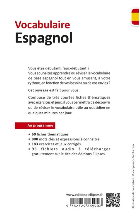 Vocabulaire Espagnol De Base Niveau D Butant Avec Fichiers Audio Et