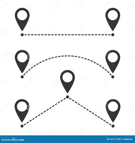 Destination Track Point Icon - Vector Stock Illustration - Illustration ...