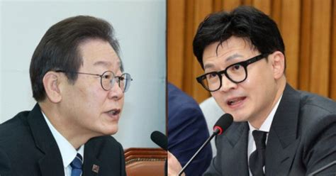 이재명 19 한동훈 16 차기 대선 첫 오차범위 내 한국갤럽