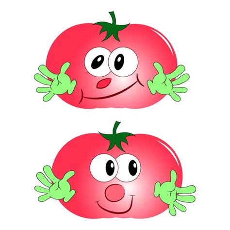 Two Happy Tomatoes Illustration Stock Vector Seamartini 39586407