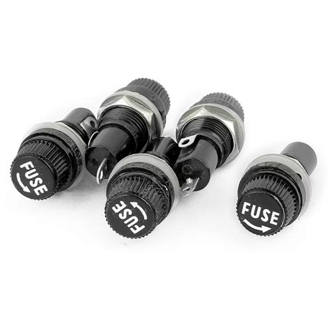 3Pcs AC125V 15A 250V 10A 12mm Thread Screw Cap Panel Mounted Fuse