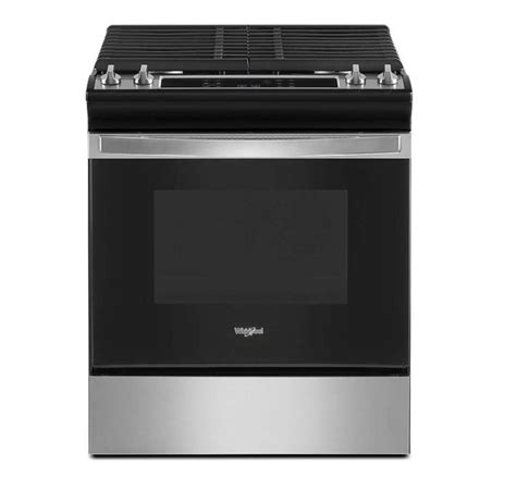 Whirlpool 5 0 Cu Ft Gas Range With Frozen Bake Technology Stainless Steel Pestleheads