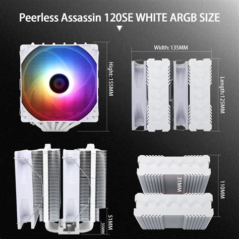 Thermalright Peerless Assassin Se Argb White Cpu Air Cooler Heat