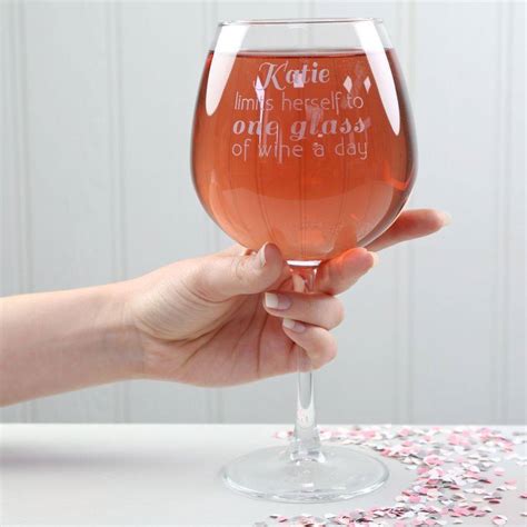 Personalised Engraved Whole Bottle Wine Glass By Lisa Angel Homeware