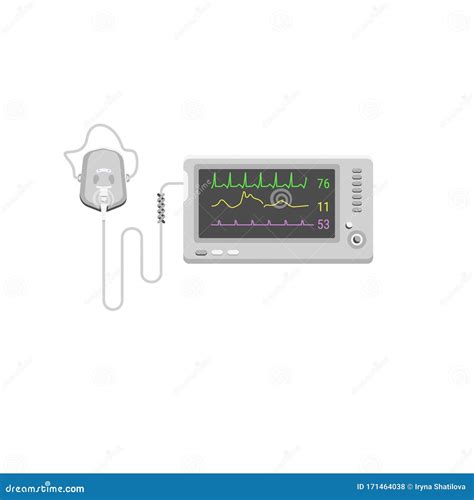Oxygen Mask with Artificial Lungs Ventilation Medical Device for