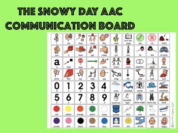 The Snowy Day: AAC Communication Board Featuring Boardmaker Symbols