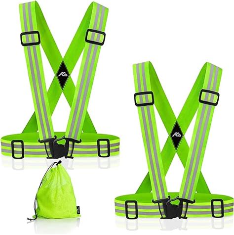 Oliumt Reflective Vest Running Gear 2 Pack,Reflective Running Vests ...