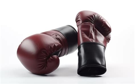 Un Par De Guantes De Boxeo Rojos Sobre Un Fondo Blanco Generado Por Ai