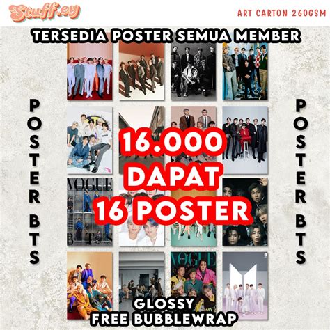 Jual Poster Bts Poster Bts Aesthetic Poster Kpop Poster Murah Jungkook V Jimin Jin Suga