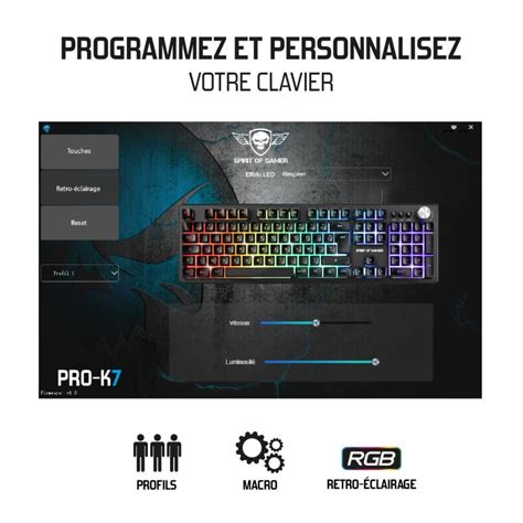 Clavier Spirit Of Gamer Pro K R F Cla Pk Caron Informatique Calais