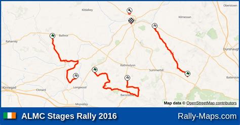 Streckenverlauf ALMC Stages Rally 2016 RallyeKarte De