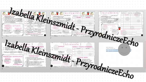 Minizestaw Na Temat Witaminy Sole Mineralne I Woda Sketchnotka