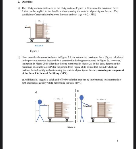 Solved Questiona ﻿the 150 Kg ﻿uniform Crate Rests On The