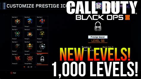 NEW LEVELS AFTER PRESTIGE MASTER IN BLACK OPS 3 1 000 LEVELS BO1 BO2