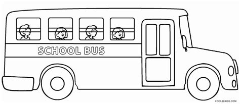 Printable School Bus Coloring Page For Kids | Cool2bKids