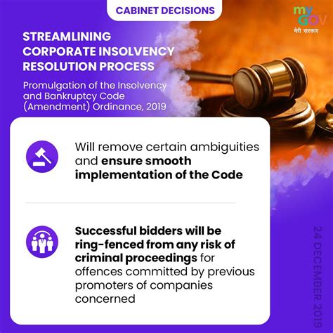 Mygovindia On Twitter Streamlining Corporate Insolvency Resolution Process Cabinet Approves