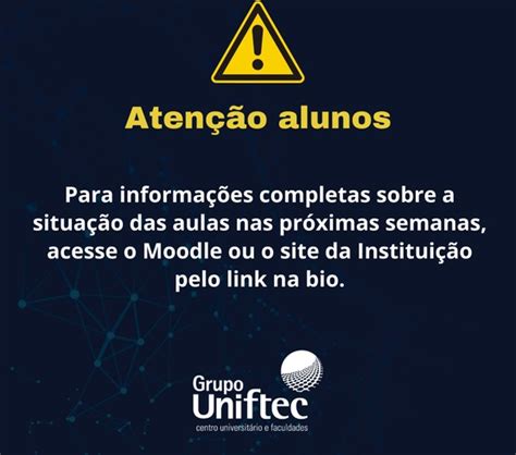 Informações Completas Sobre às Aulas Nas Próximas Semanas Grupo Uniftec