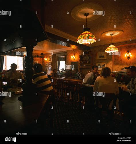 Interior of a Victorian Style Public House in Britain Stock Photo - Alamy