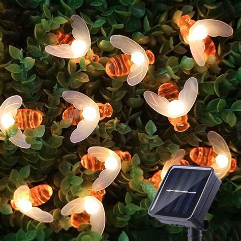 Guirlande Lumineuse Solaire Ext Rieure Abeilles Lumi Res De Jardin