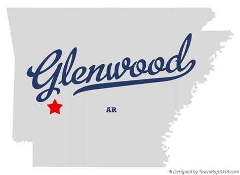 Map of Glenwood, AR, Arkansas