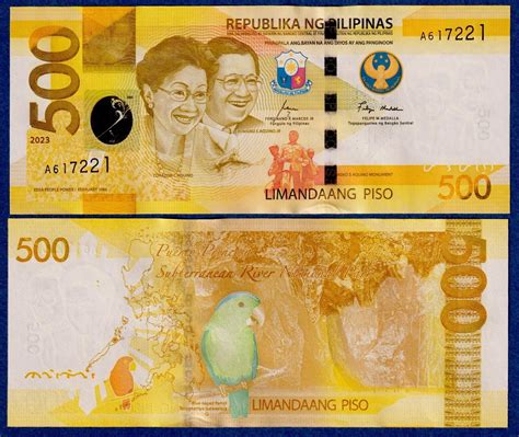 Philippines Piso P W Unc Banknote New Logo Seal Ebay