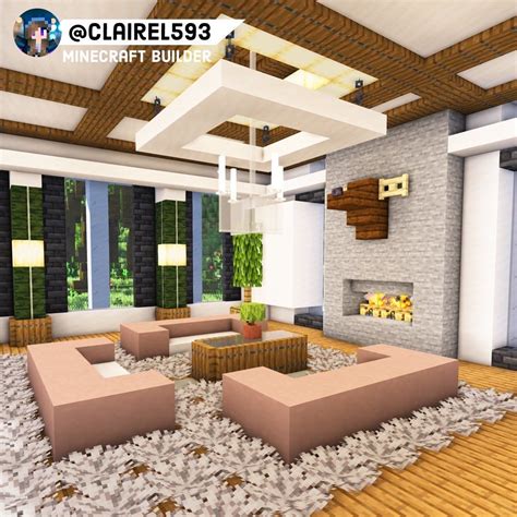 Minecraft Living Room Design Minecraft Living Room Minecraft Modern