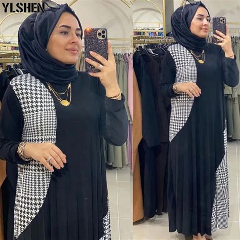 Ramadan Abaya Dubai Kaftan Turquia Mu Ulmano Mulher Hijab Vestido Islam