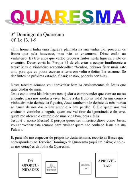 Catequese Quaresma 3ª semana Paróquia de São Francisco Xavier