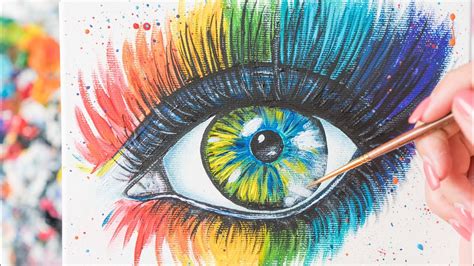 The Colorful Eye - Acrylic painting / Homemade Illustration (4k) - YouTube