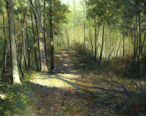 Trail Through The Woods Painting By John Pirnak Fine Art America