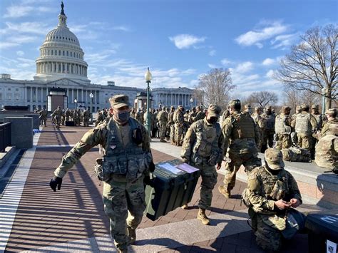 Photos: National Guard Troops Are Patrolling the Capitol Building in Force