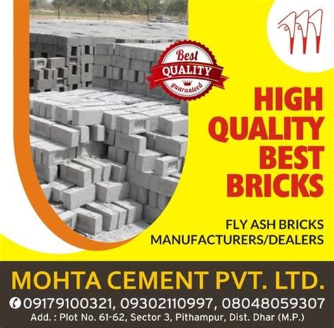 Fly Ash Bricks Manufacturer Fly Ash Bricks At Best Price In Indore