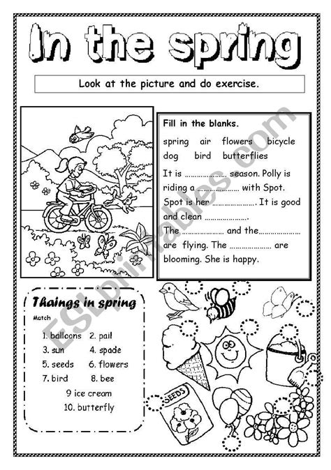 Springtime Worksheets Spring Theme Addition To 10 Printable