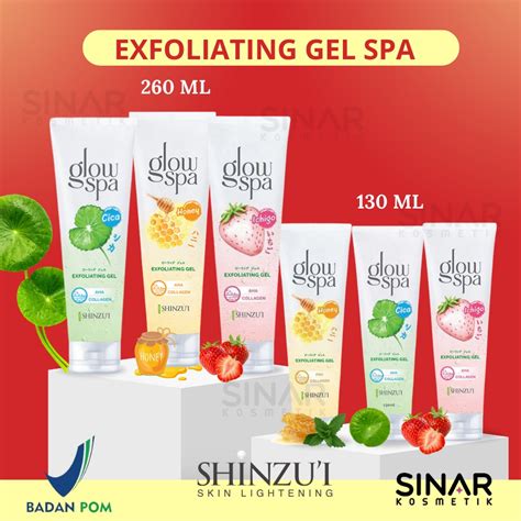 Jual Shinzui Glow Spa Exfoliating Gel Ichigo Cica Honey Ml