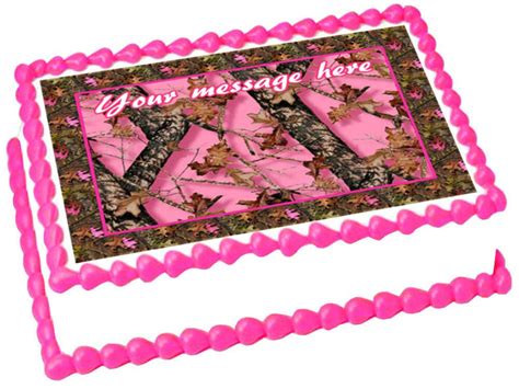 Pink Camo Mossy Oak Cake