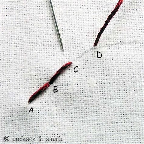 How To Do The Back Stitch Sarahs Hand Embroidery Tutorials