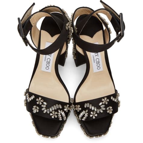 Jimmy Choo Black Jax Platform Sandals Jimmy Choo