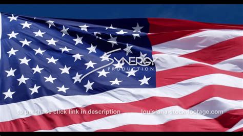 1277 Epic Close Up American Flag Slow Motion Stock Video Footage Clip