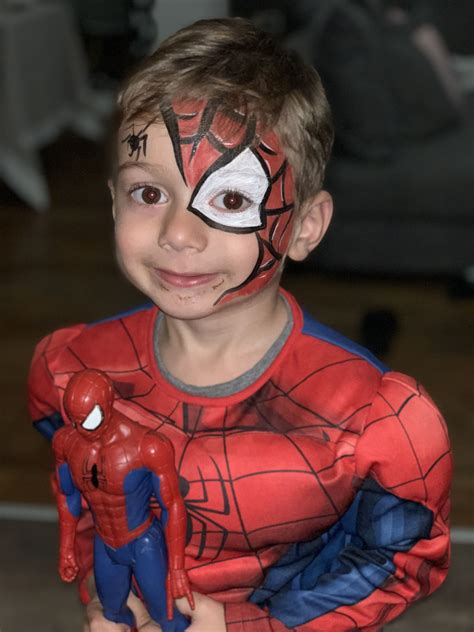 Spiderman MakeUp Spiderman Makeup Spiderman Face Superhero Face