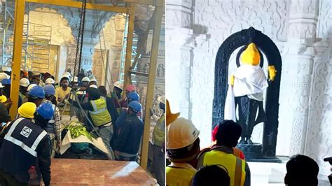 The First Photo Of The Ram Lalla Idol Inside The Ayodhya Temple Main