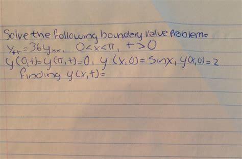 Solved Solve The Following Boundary Value Probleme Y Chegg