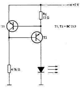 Fuente De Corriente Constante Para Led Con Dos Transistores Cir S