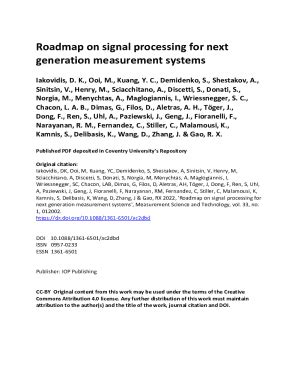 Fillable Online Roadmap On Signal Processing For Next Generation