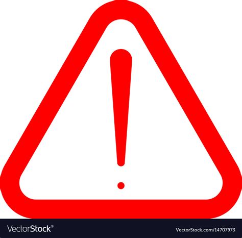 Sign Attention Red Icon Royalty Free Vector Image