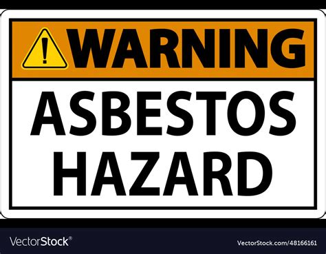 Asbestos Warning Signs Hazard Area Royalty Free Vector Image