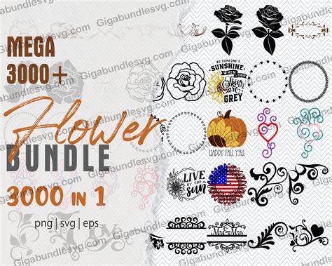 Flower Svg Bundle | Floral Svg Bundle | Flower Svg | Floral - Inspire Uplift