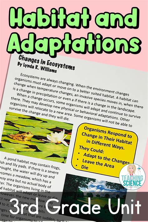 Habitat and adaptations – Artofit